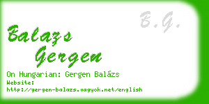 balazs gergen business card