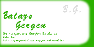 balazs gergen business card